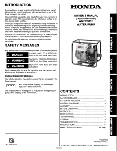 Manual de instrucciones Honda WMP20X1E