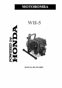 Manual de usuario Motobomba Honda WH 5